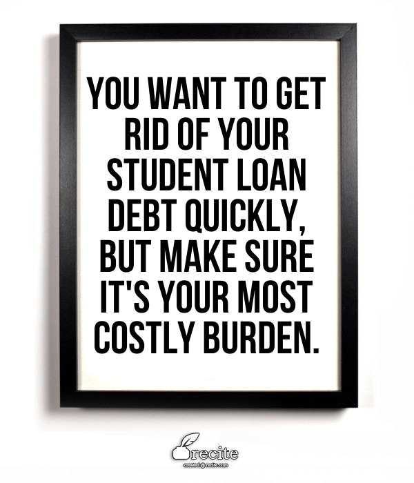 dig out of student loan debt